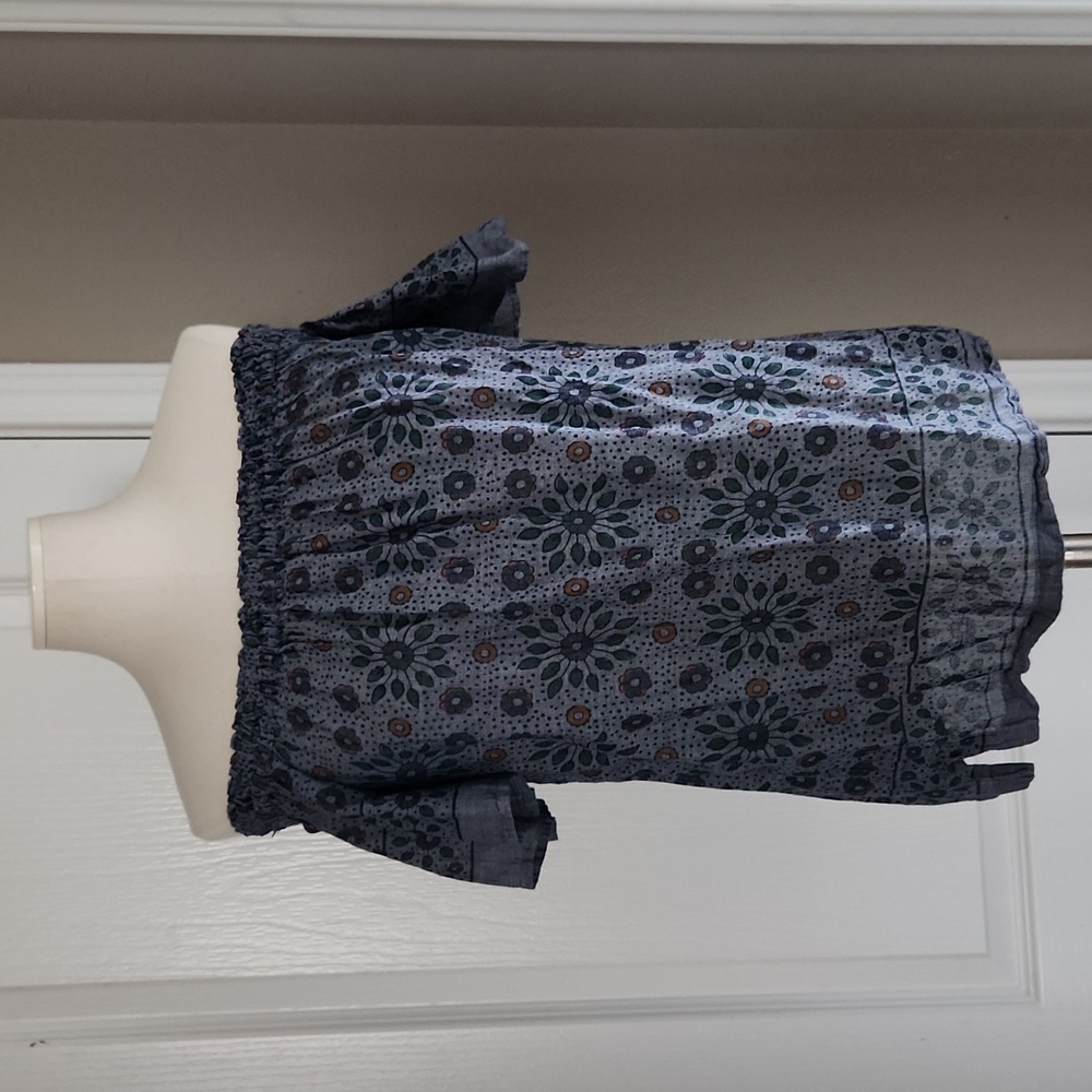 LOFT chambray floral top